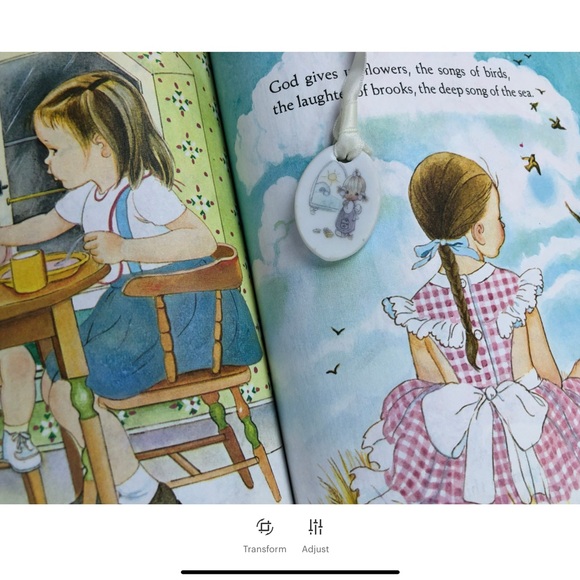 Precious Moment Porcelain Bookmark, Vintage 1987 - Picture 5 of 5